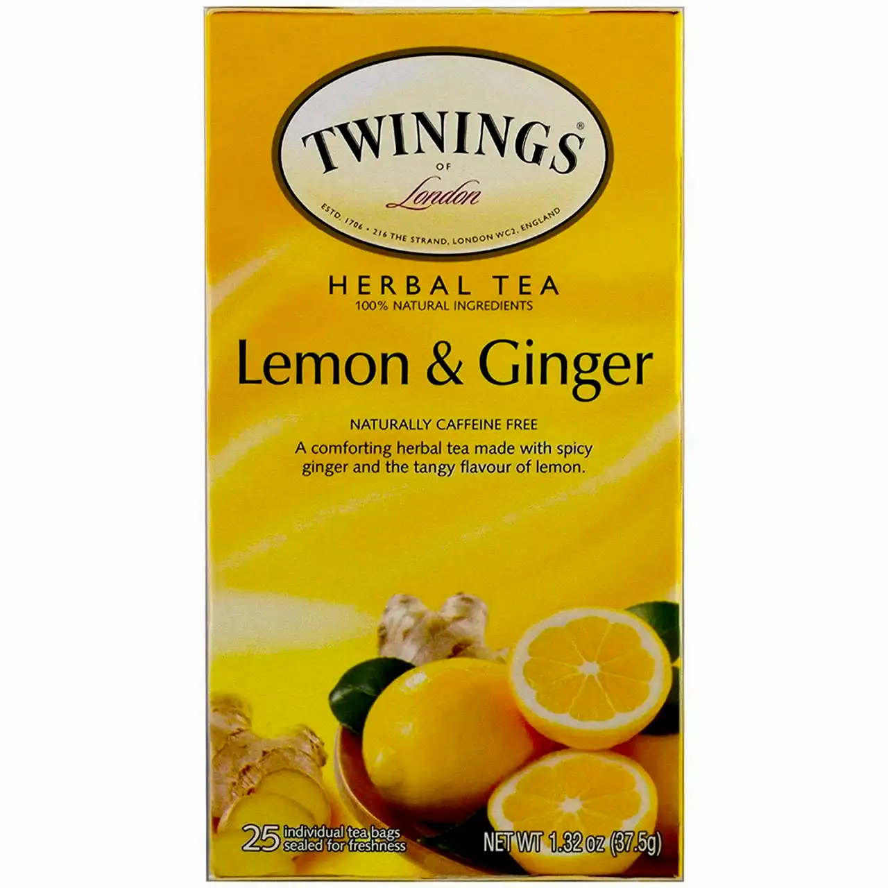 Lemon &Ginger Bitki Çayı  (Bardak Süzen) 25x2 gr - Twinings